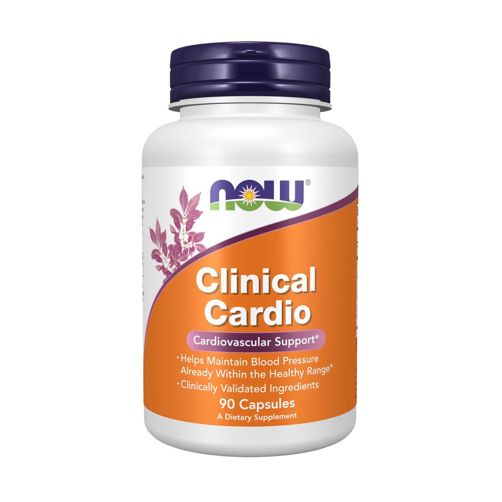 NOW Foods Supplements Clinical Cardio Cardiovascular Support* Helps Maintain Blood Pressure Already Within the Healthy Range* Clinically Validated Ingredients 90 Veg Capsules