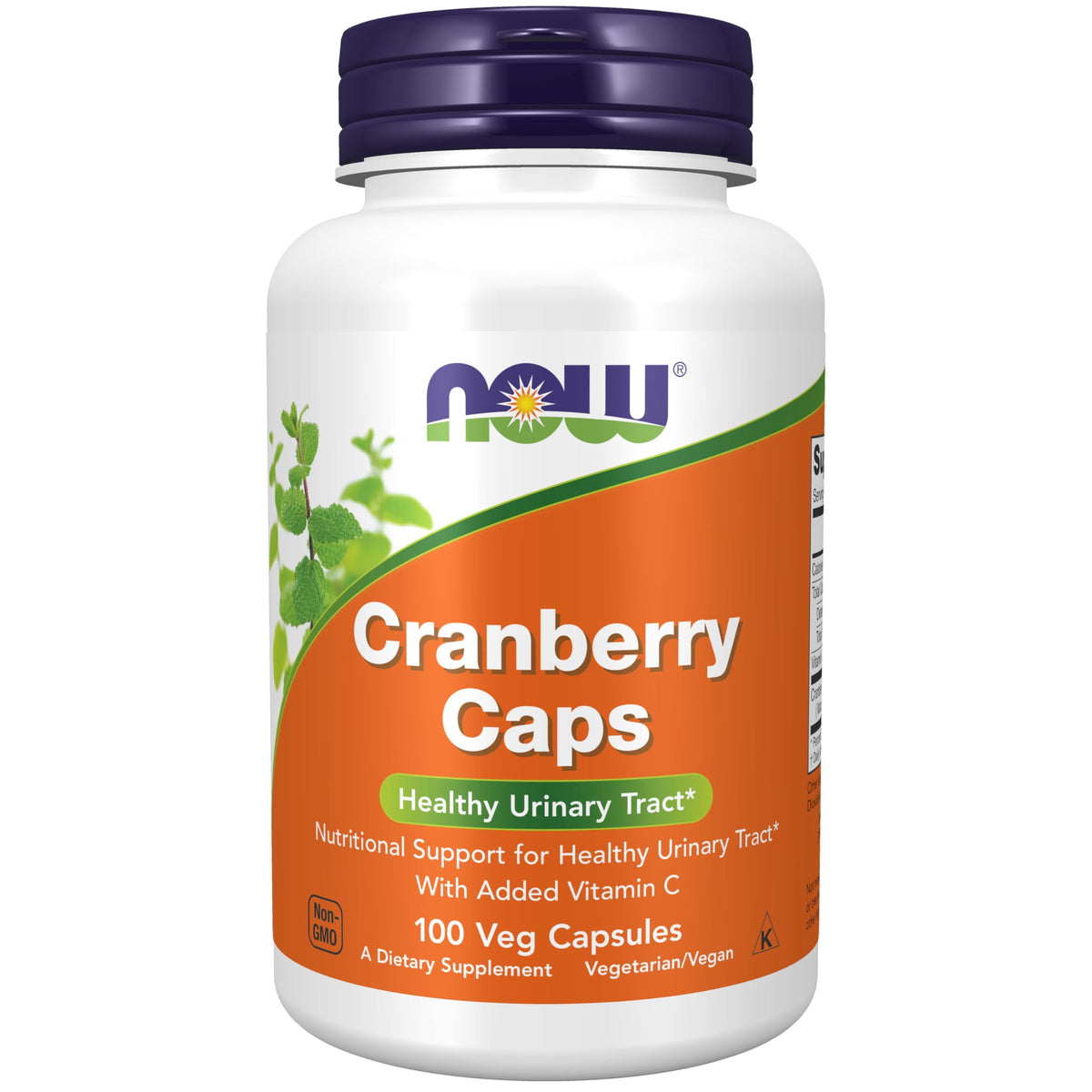 NOW Foods Supplements Cranberry Caps with Added Vitamin C Healthy Urinary Tract* 100 Veg Capsules