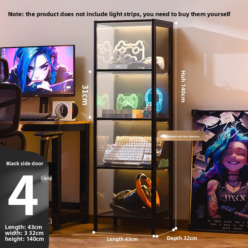 Multi layer transparent storage cabinet, dust-proof acrylic door, shoe collection cabinet, product display cabinet, display rack