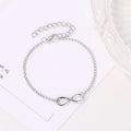 Women's Zinc Alloy Infinity Charm Chain Bracelet
