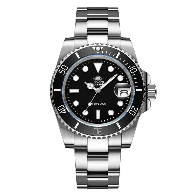 Men's Stainless Steel Business Leisure Quartz Diver Watch