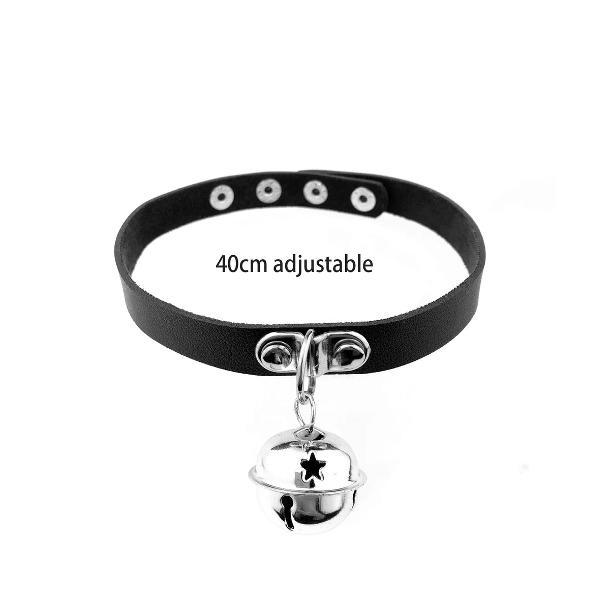 Women's Leather Gothic Heart Punk Choker Necklace