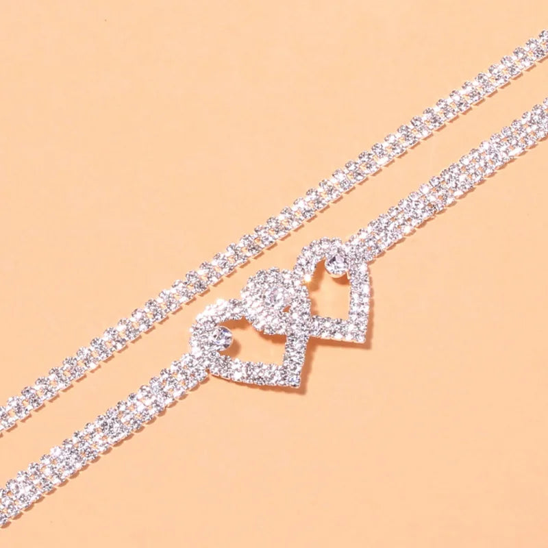 Women's Zinc Alloy Cubic Zirconia Chain Anklet
