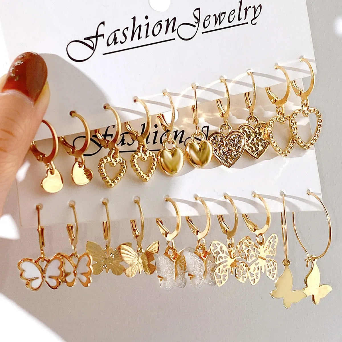 Women's Zinc Alloy Geometric Hoop Earring Set