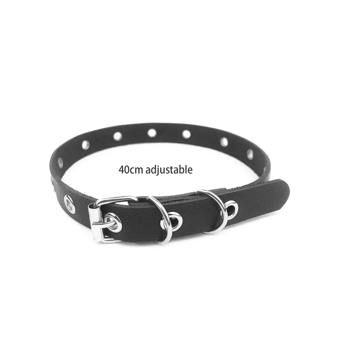 Women's Leather Gothic Heart Punk Choker Necklace