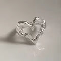 Women's 925 Sterling Silver Hollow Out Flower Ring
