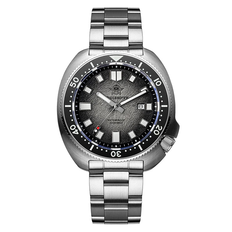 Men's Stainless Steel Luminous Quartz Diver Watch