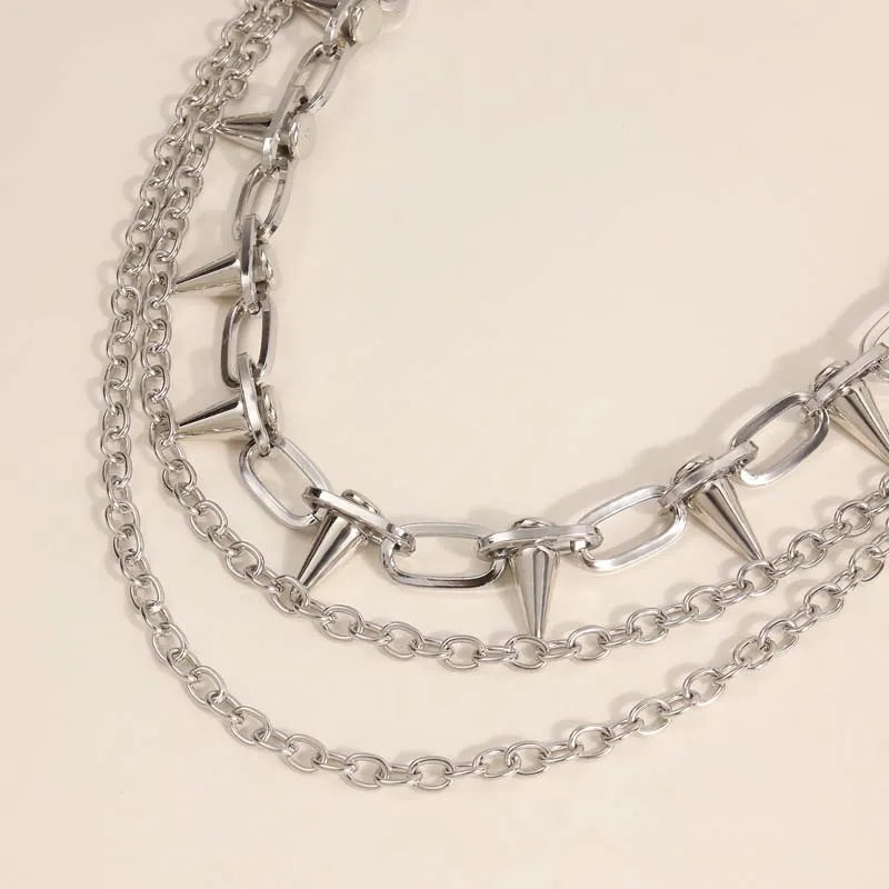 Unisex Zinc Alloy Punk Multilayer Pants Chain