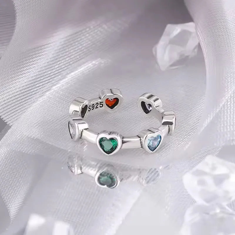 Women's 925 Sterling Silver Hollow Out Flower Ring