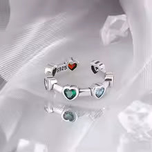 Women's 925 Sterling Silver Hollow Out Flower Ring