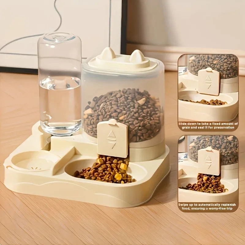 Automatic Pet Feeder and Water Dispenser Set