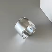 Women's 925 Sterling Silver Hollow Out Flower Ring