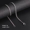 Men's Stainless Steel 60cm Box Chain Necklace