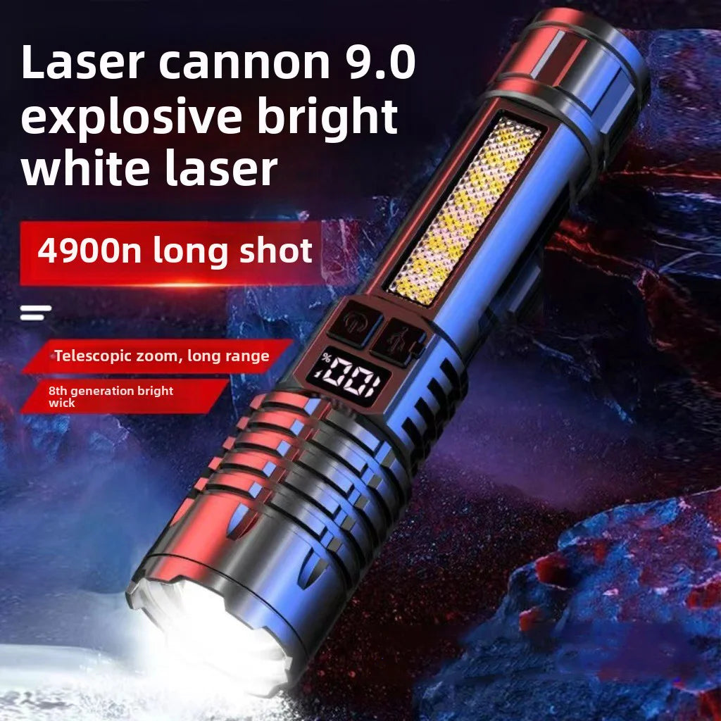 High Power LED Flashlight Zoomable USB Rechargeable Torch