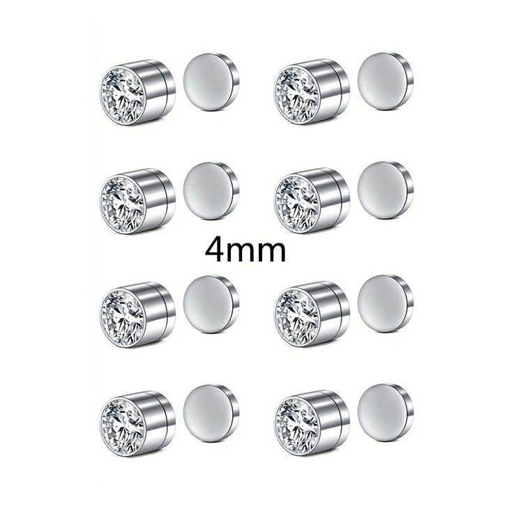 Women's Stainless Steel Magnetic Faux Nose Stud Set