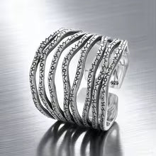 Women's 925 Sterling Silver Hollow Out Flower Ring
