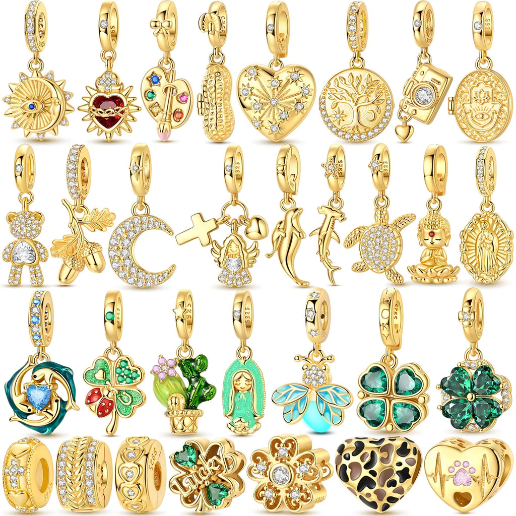 Women's 925 Sterling Silver Cubic Zircon Charms Beads