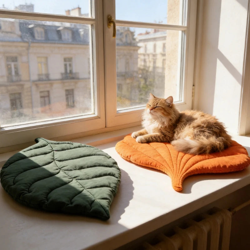Leaf Shape Reversible Pet Cushion Bed Mat