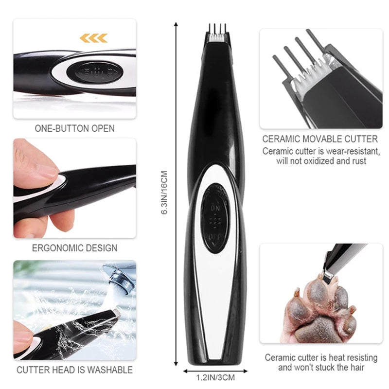Electric Rechargeable Pet Clipper Grooming Kit Set
