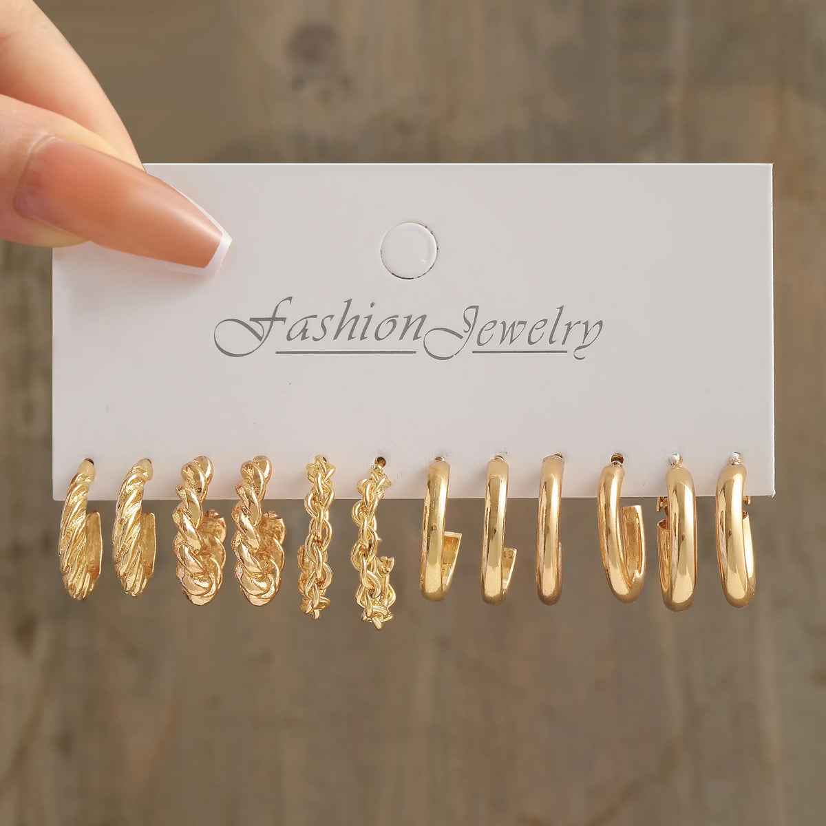 Women's Zinc Alloy Geometric Hoop Earring Set
