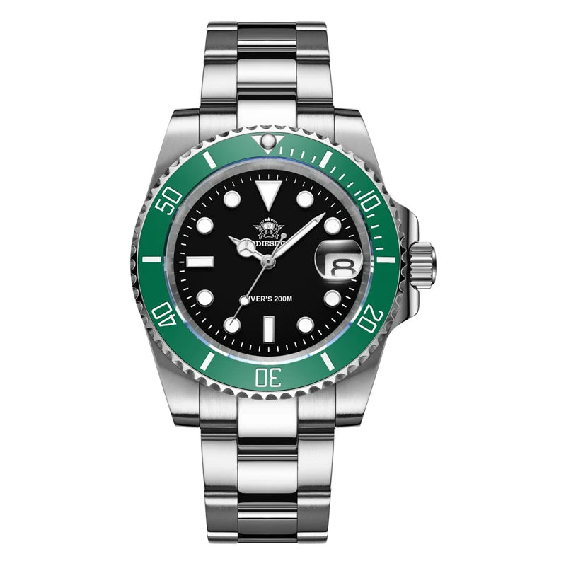 Men's Stainless Steel Business Leisure Quartz Diver Watch
