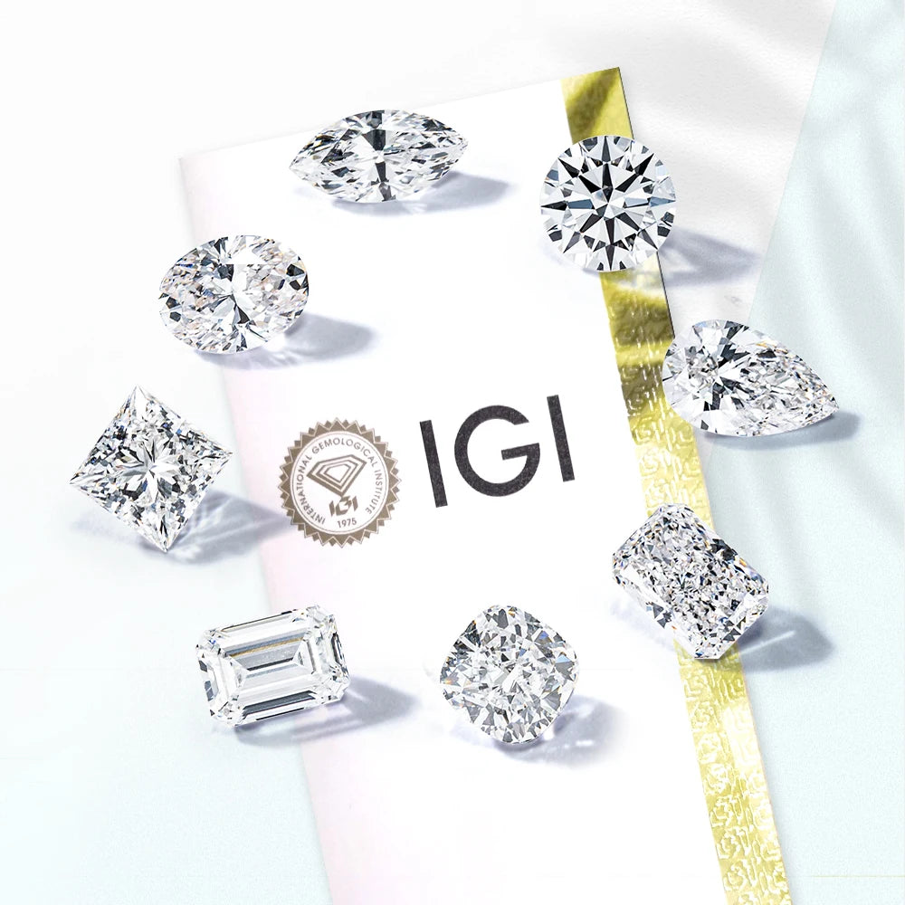 Unisex Round Cut Certified Lab Grown Diamond