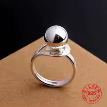 Women's 925 Sterling Silver Hollow Out Flower Ring