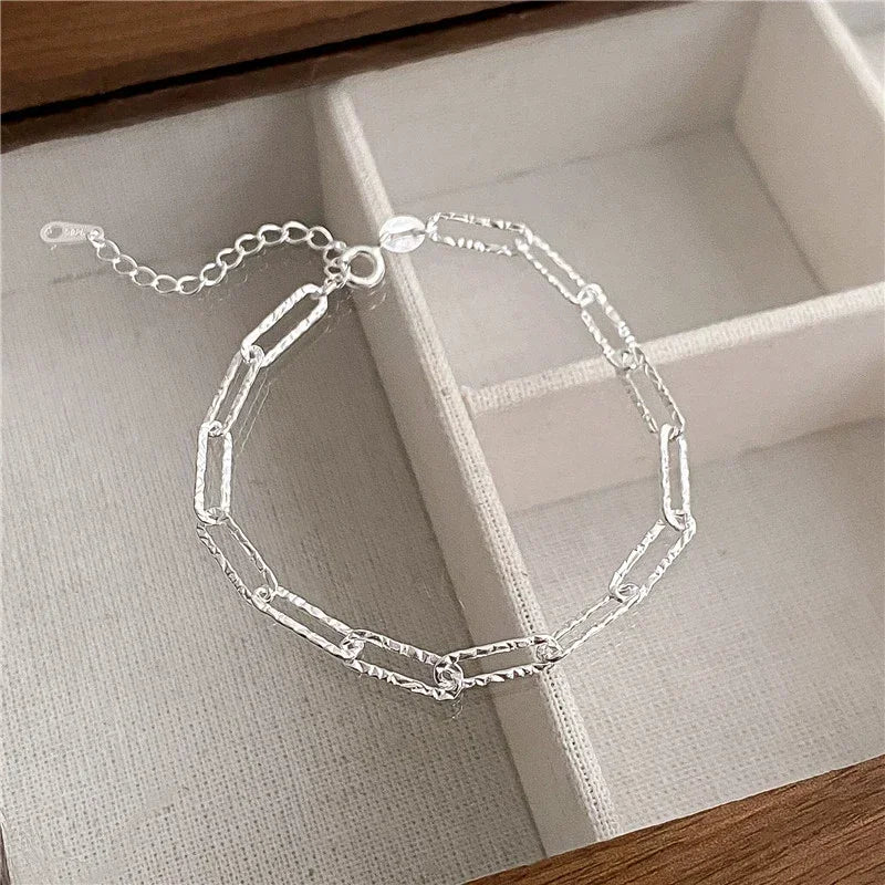 Women's 925 Sterling Silver Heart Crystal Necklace and Bracelet Set