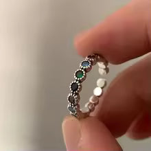 Women's 925 Sterling Silver Hollow Out Flower Ring