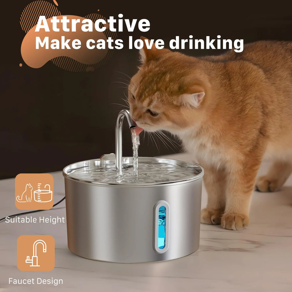 Automatic Stainless Steel Pet Water Fountain Dispenser