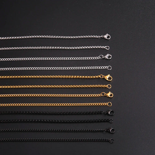 Men's Stainless Steel 60cm Box Chain Necklace