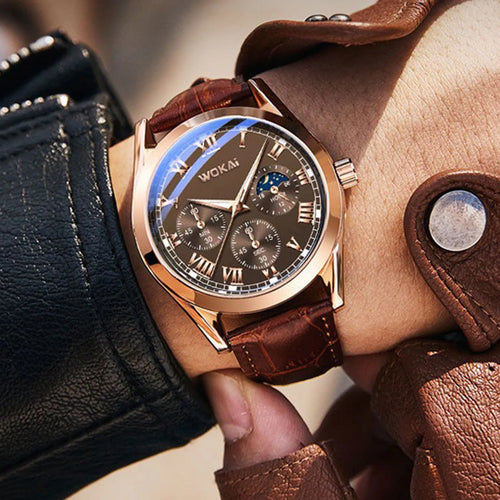 Men's PU Leather Analog Quartz Wristwatch with Calendar