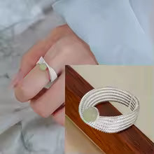 Women's 925 Sterling Silver Hollow Out Flower Ring