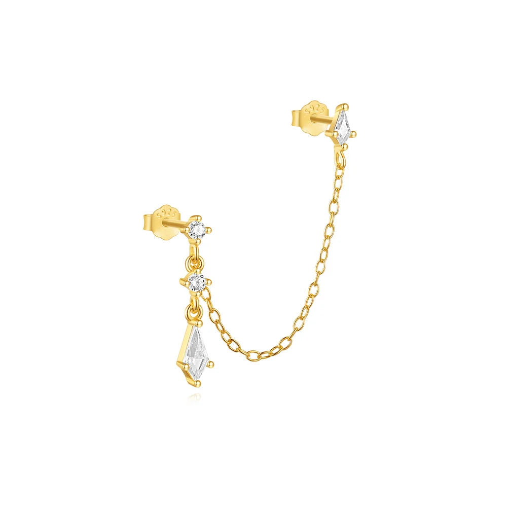 Women's 925 Sterling Silver Zircon Cartilage Stud Earring