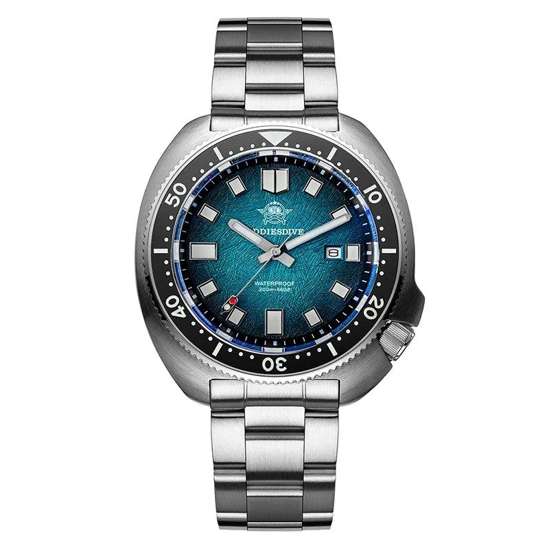 Men's Stainless Steel Luminous Quartz Diver Watch