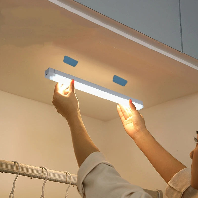Wireless Motion Sensor LED Bar Light USB Rechargeable Cabinet Lamp