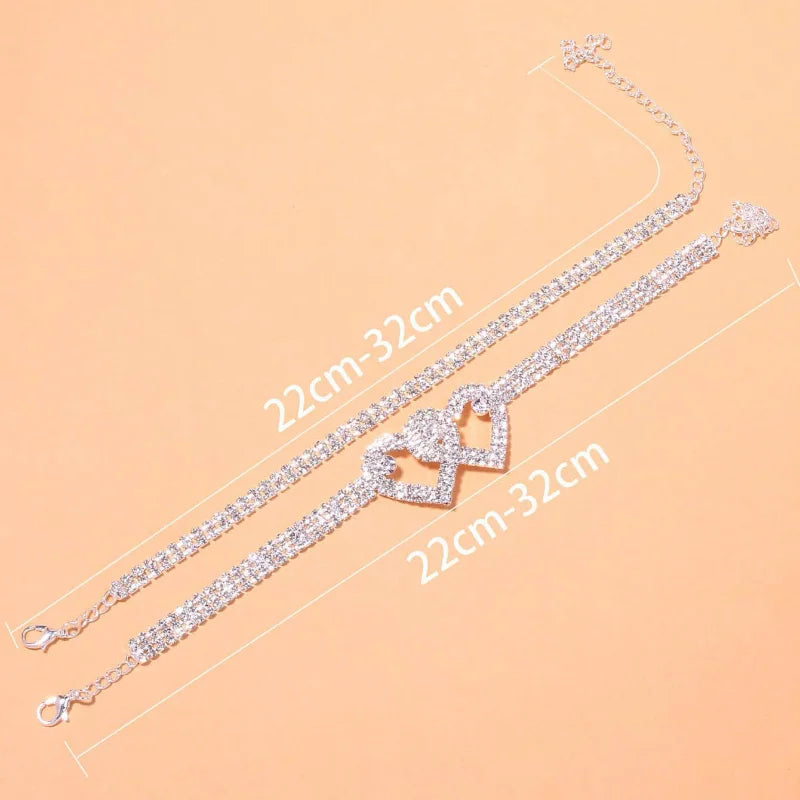 Women's Zinc Alloy Cubic Zirconia Chain Anklet