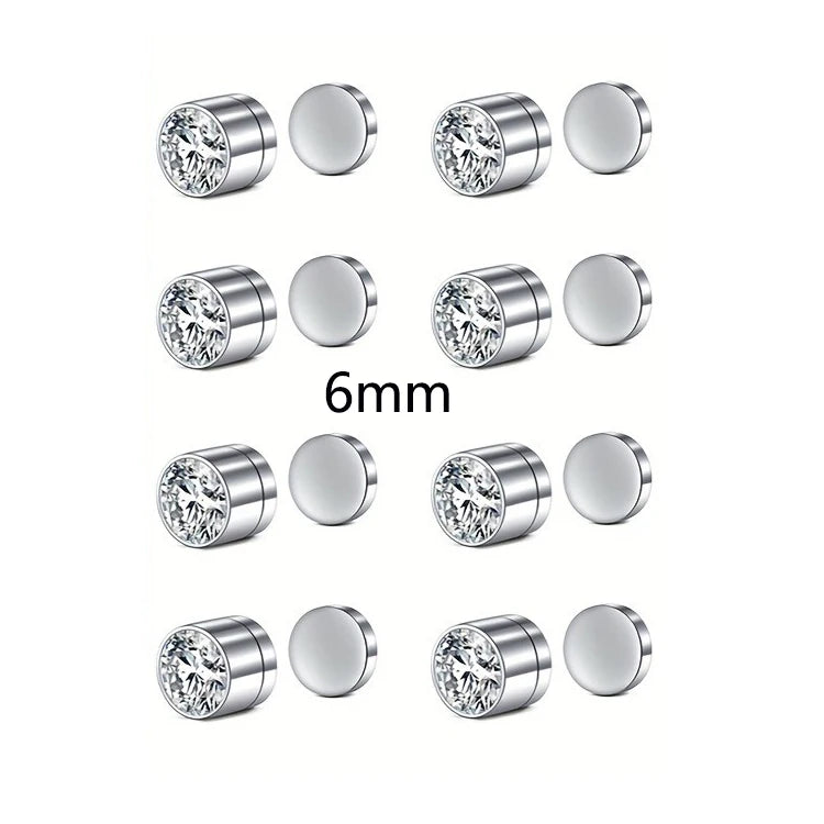 Women's Stainless Steel Magnetic Faux Nose Stud Set