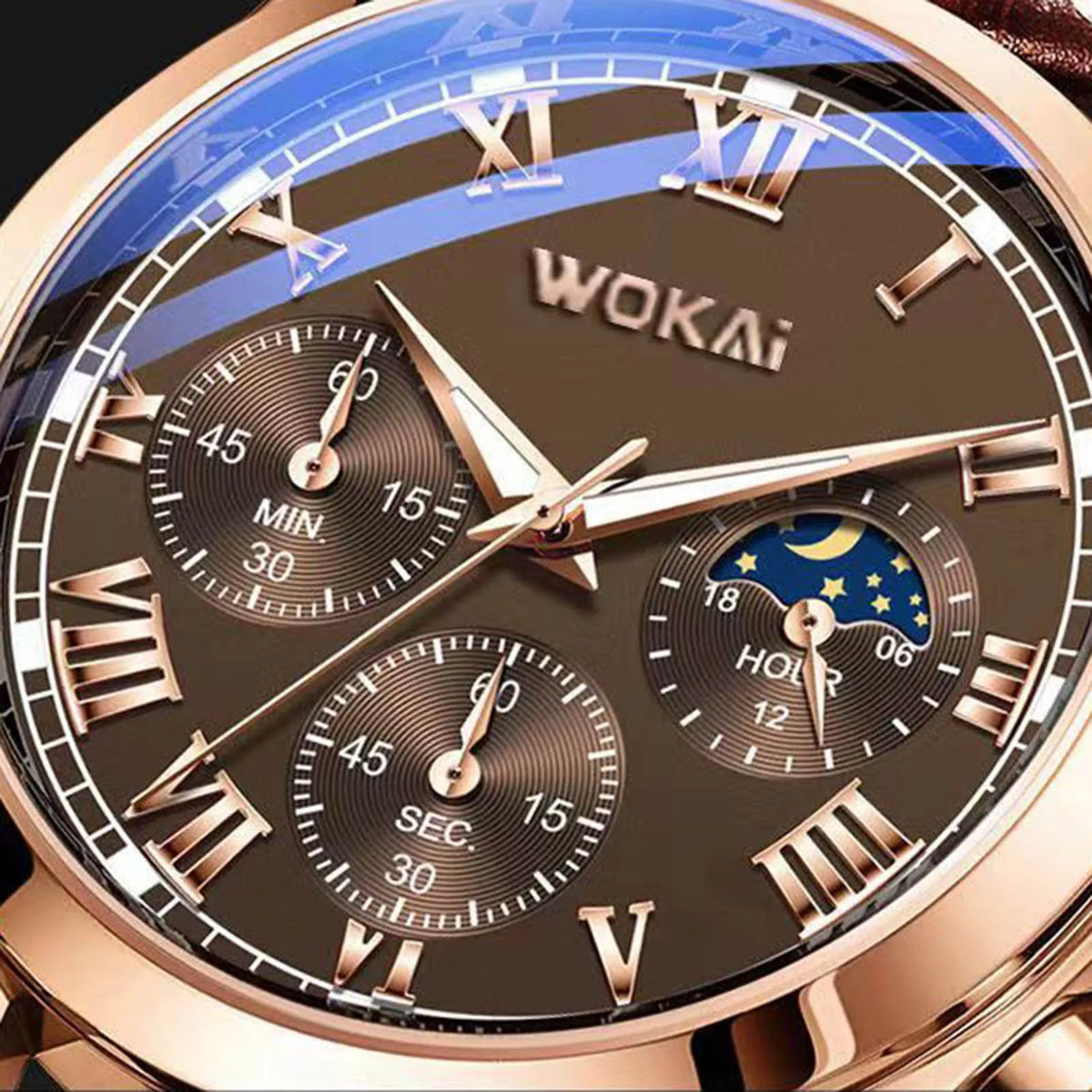 Men's PU Leather Analog Quartz Wristwatch with Calendar