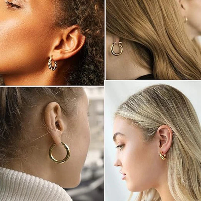 Women's Zinc Alloy Geometric Hoop Earring Set