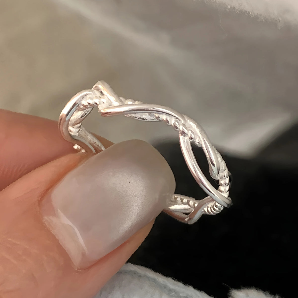 Women's 925 Sterling Silver Hollow Out Flower Ring