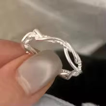 Women's 925 Sterling Silver Hollow Out Flower Ring