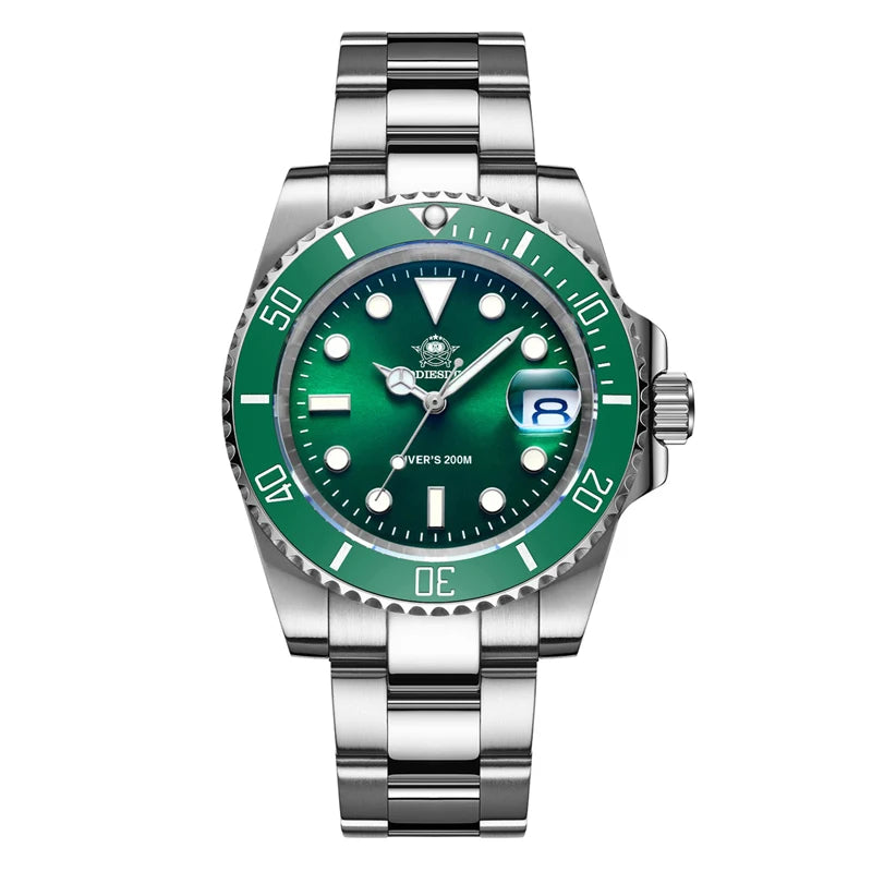 Men's Stainless Steel Business Leisure Quartz Diver Watch
