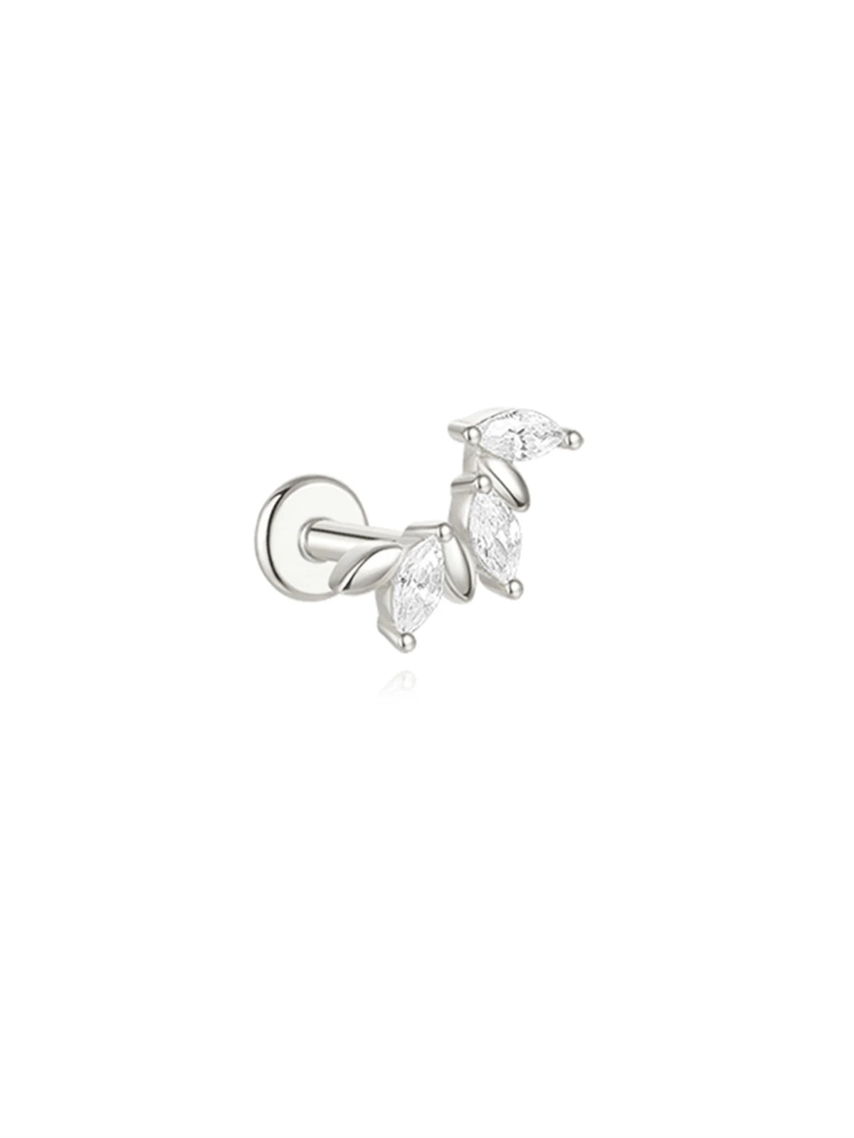 Women's 925 Sterling Silver Zircon Cartilage Stud Earring