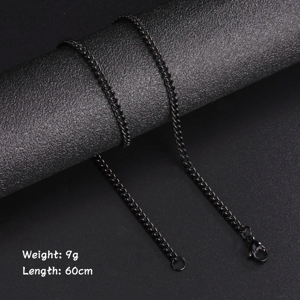 Men's Stainless Steel 60cm Box Chain Necklace