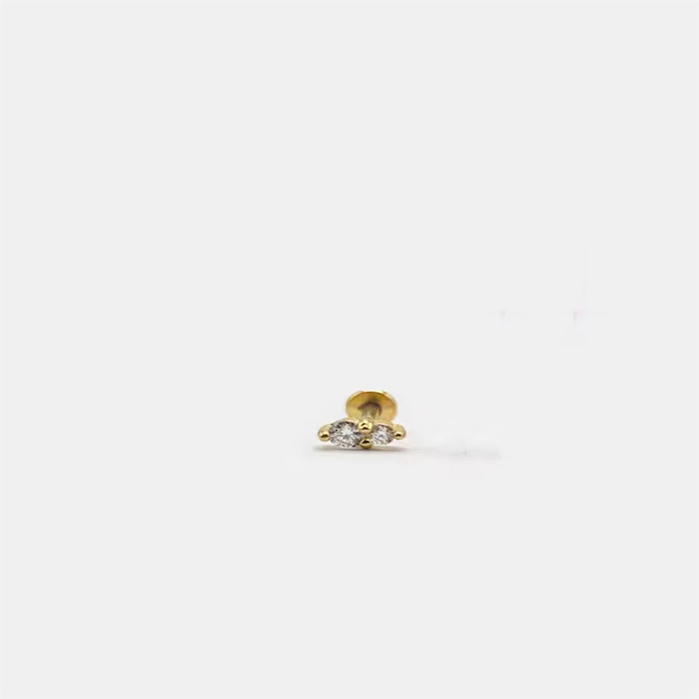 Women's 925 Sterling Silver Zircon Cartilage Stud Earring