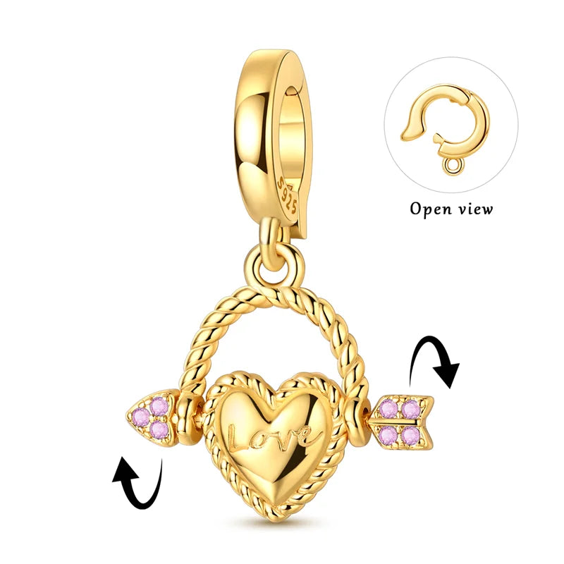 Women's 925 Sterling Silver Cubic Zircon Charms Beads
