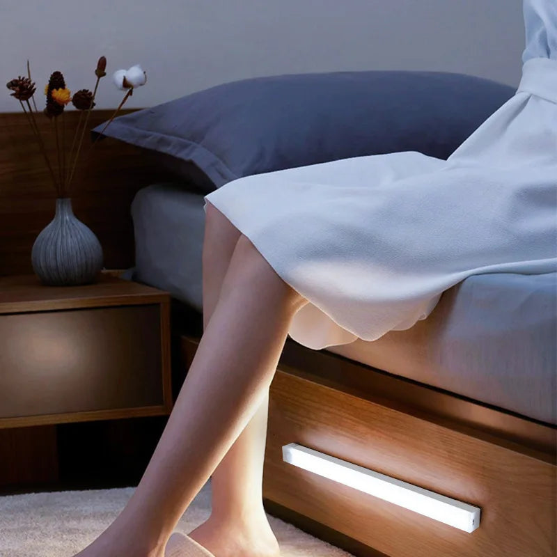 Wireless Motion Sensor LED Bar Light USB Rechargeable Cabinet Lamp