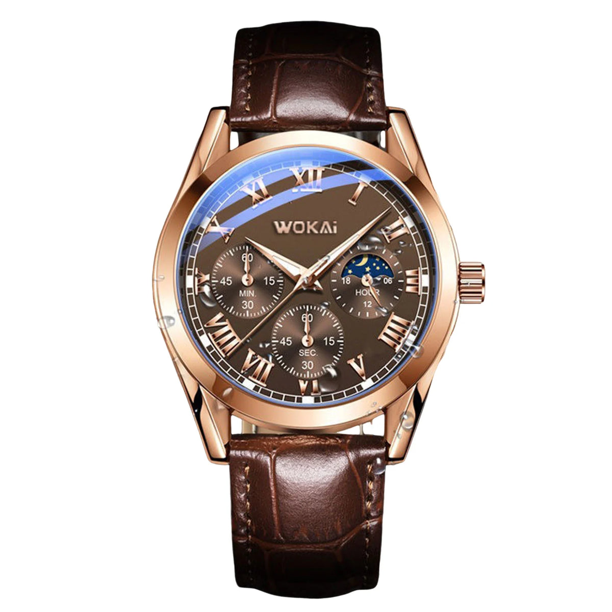 Men's PU Leather Analog Quartz Wristwatch with Calendar