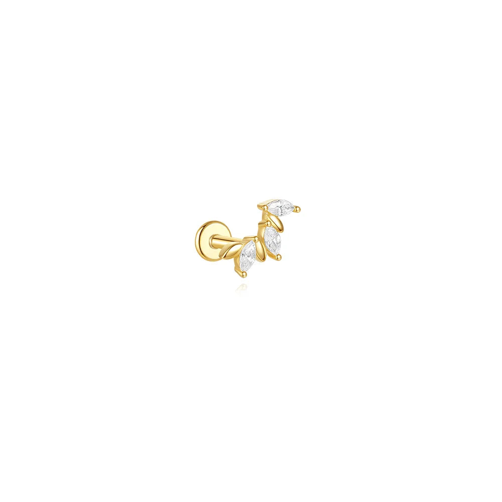 Women's 925 Sterling Silver Zircon Cartilage Stud Earring